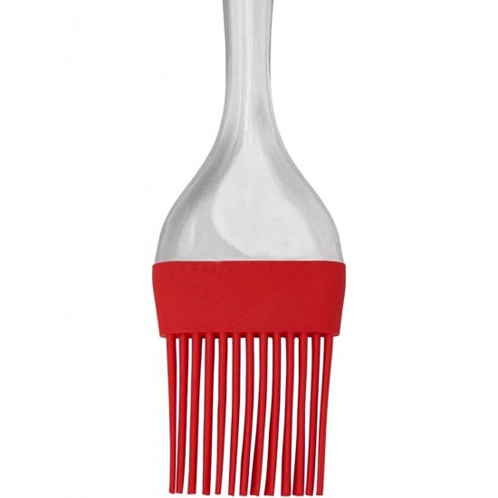 Pincel De Silicone 22cm Vermelho Com Cabo Acrílico Mimo Style